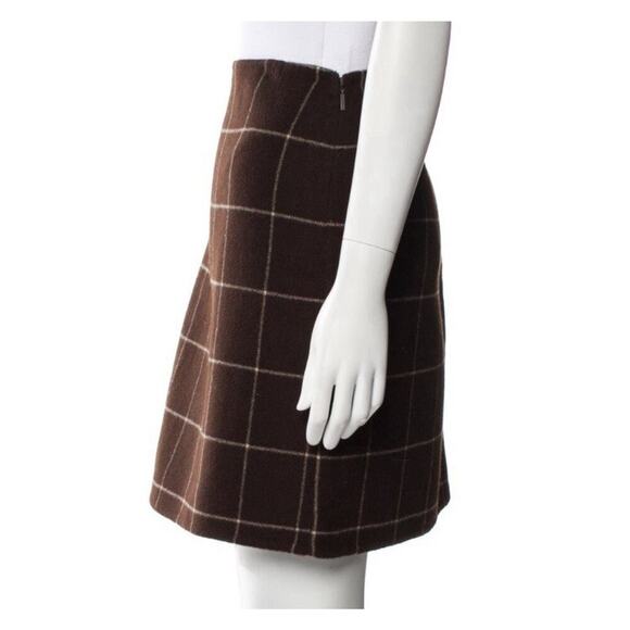Ralph Lauren Collection Purple Label Vintage Runway Mini Skirt Wool Check 2001 L - Picture 7 of 16